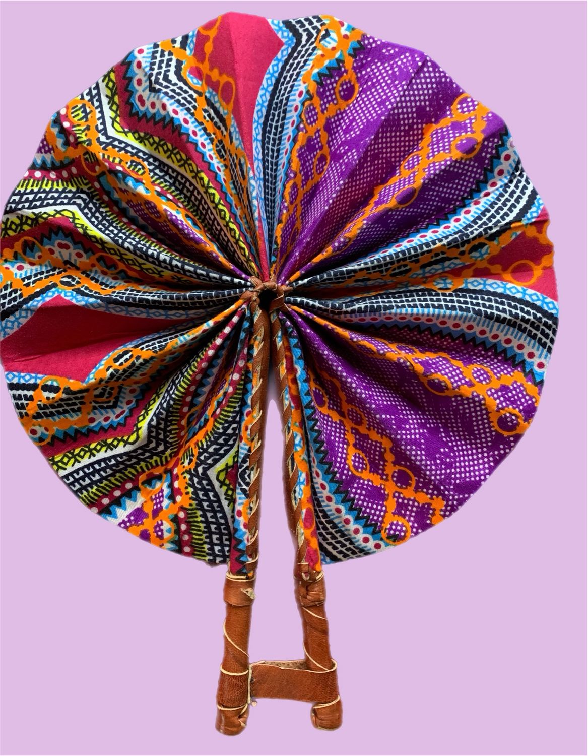 Ghana Ankara Fabric Small Folding Fan