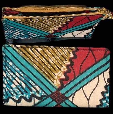 Ghana Ankara Fabric Zippered Clutch
