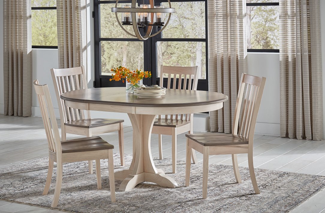 Amish Essentials Round Table with 4 Chairs