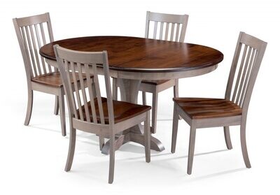 Amish Essentials Round Table with 4 Chairs