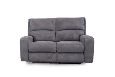 MACA 5168 Reclining Loveseat with Power Headrest in Gray Fabric