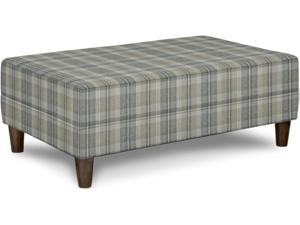 Large grey tartan footstool discount