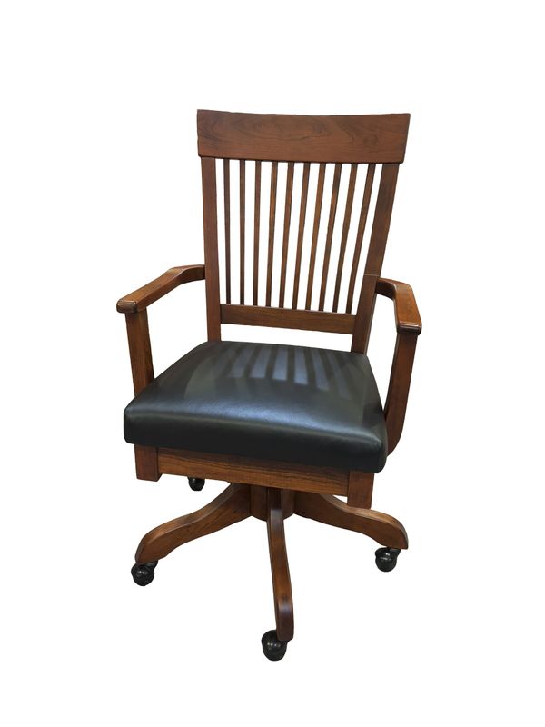 Yutzy Woodworking Leather Seat Office Chair Yutzy Woodworking Leather Seat Office Chair