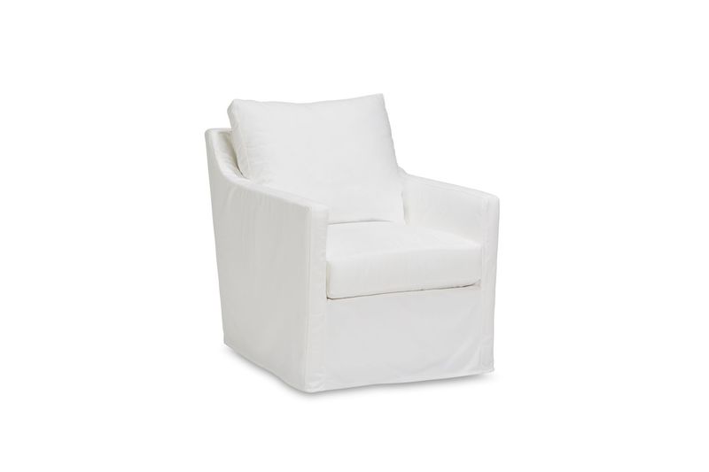 Four Seasons Miles Slip Covered Swivel Glider