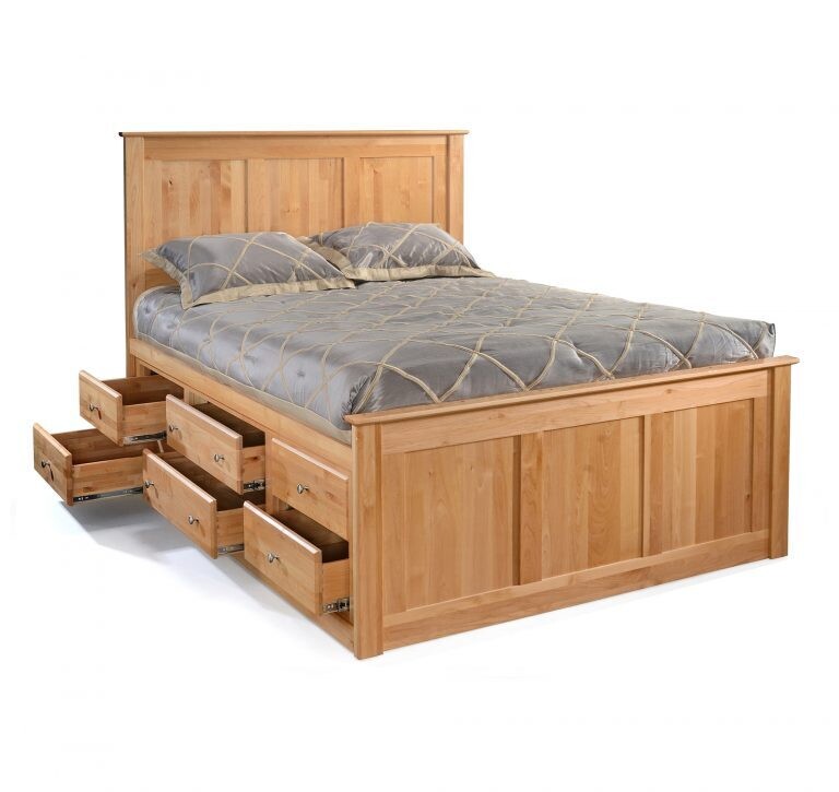 Archbold Queen Flat Panel High Storage Bed