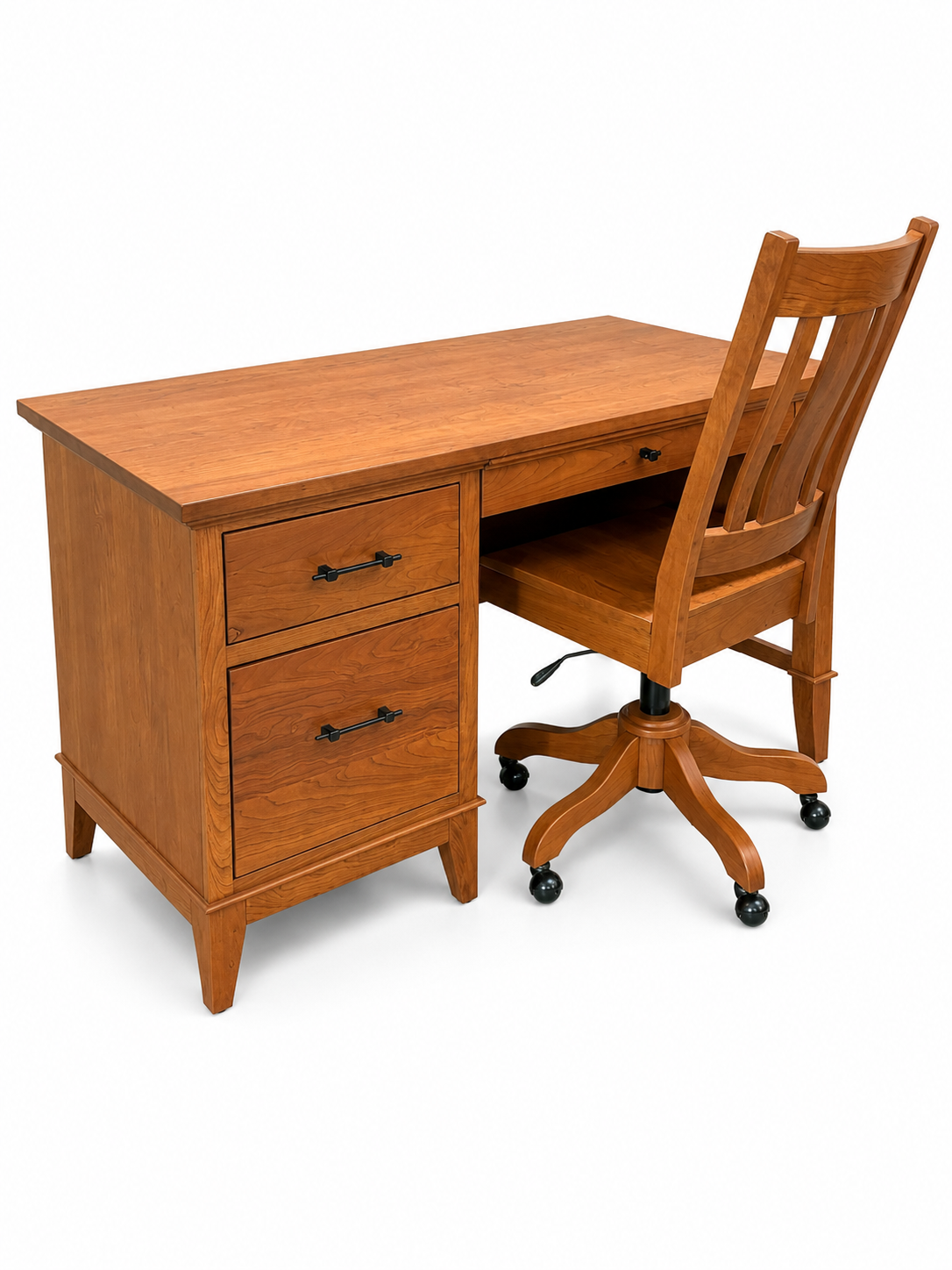 Yutzy Woodworking Cortland Single Pedestal Desk