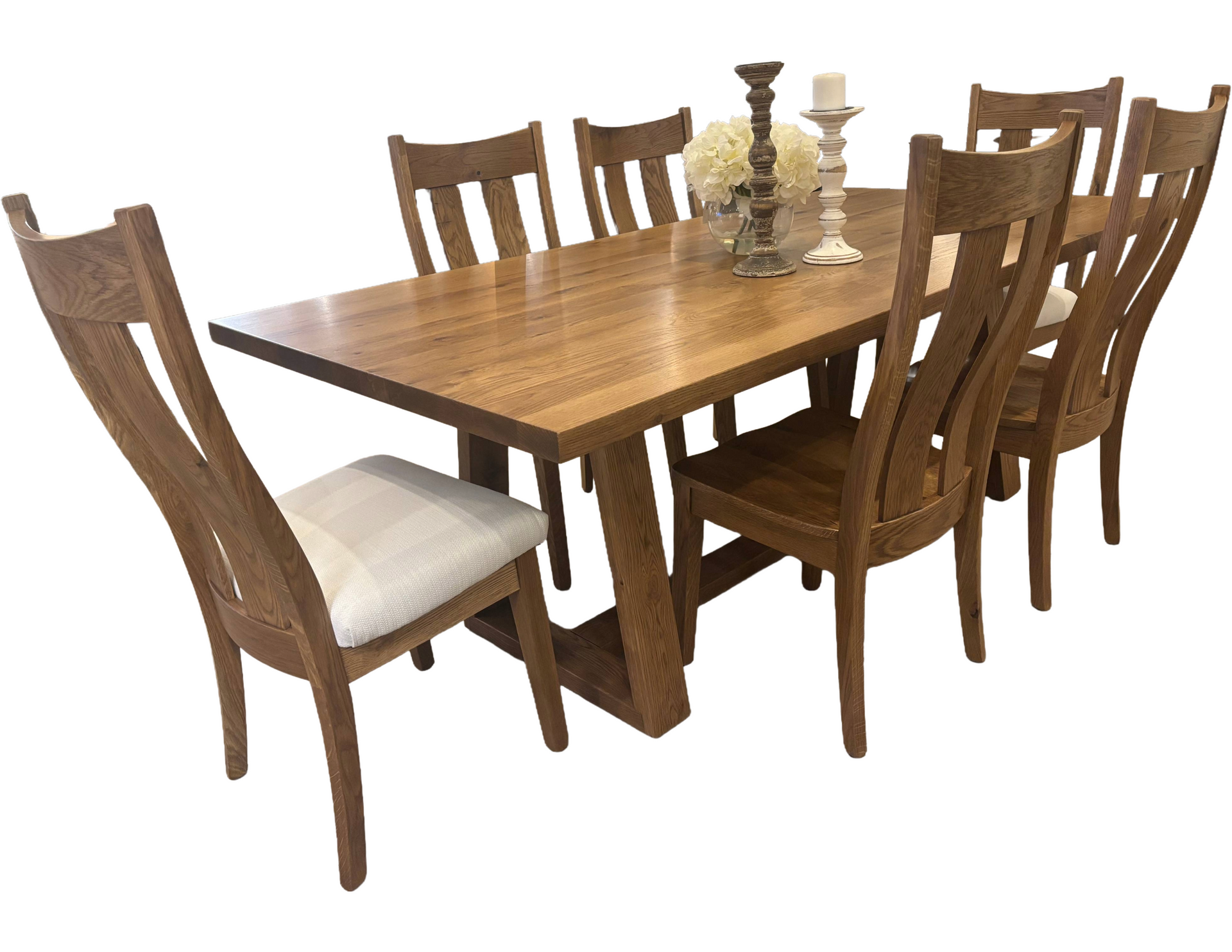 Yutzy Woodworking Premium Top Double Pedestal  Table