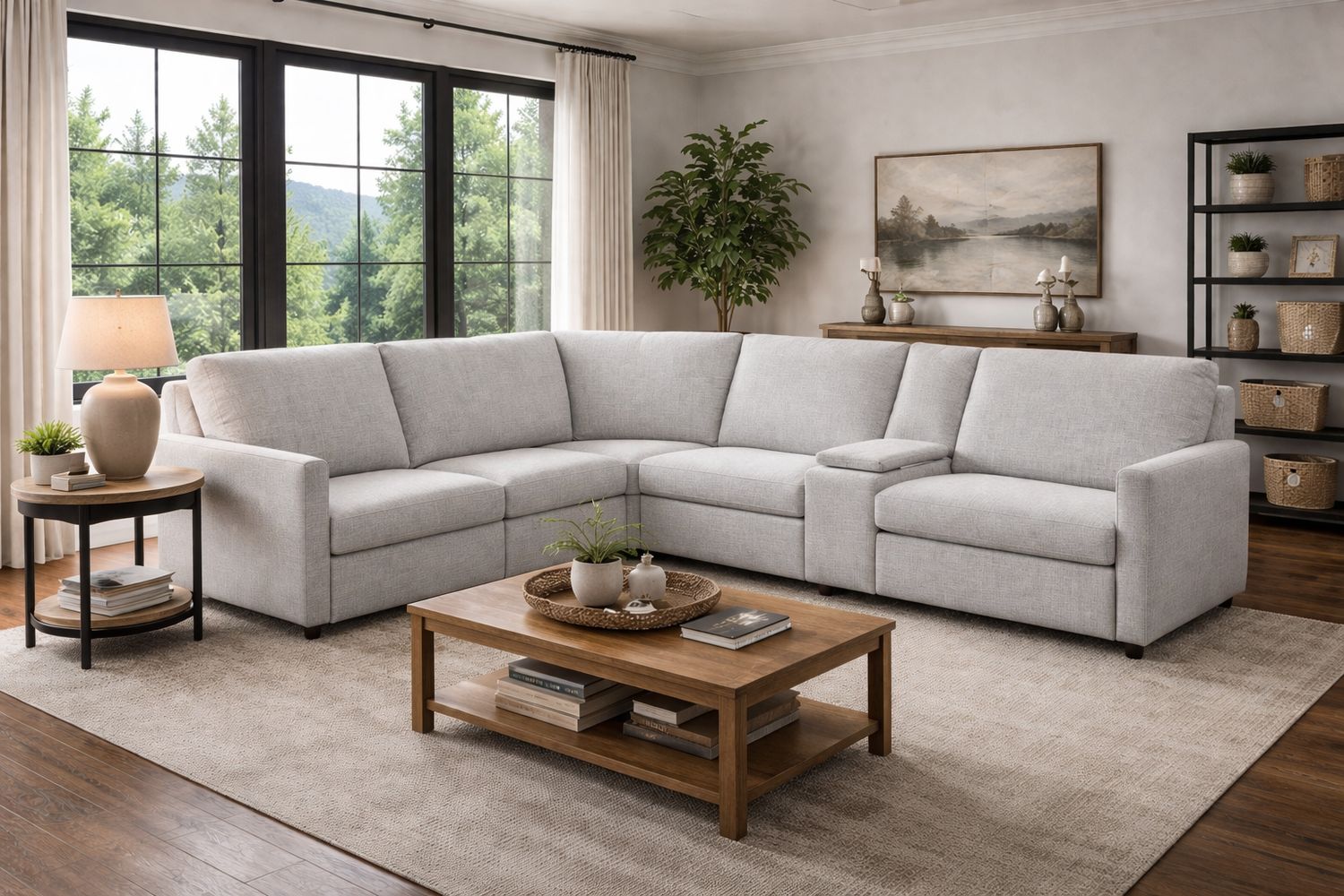Violino Leather 34376 6-piece Power Reclining Sectional