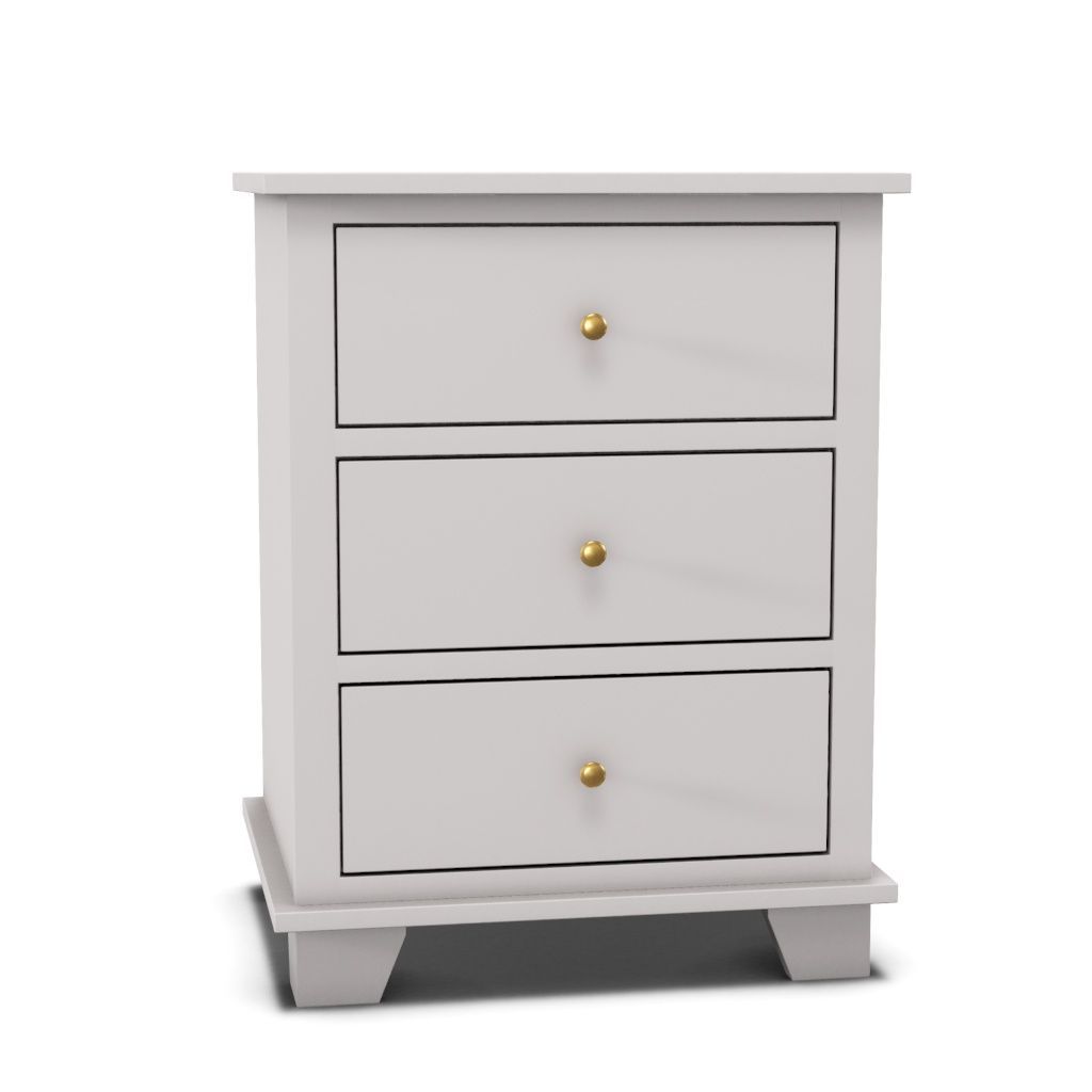 Archbold Portland 3 Drawer Wide Nightstand