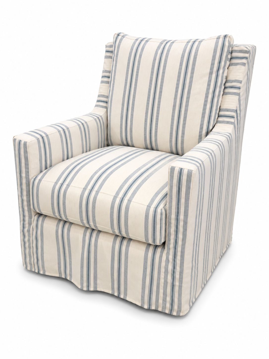 Four Seasons Lainey Striped Slipcovered Swivel Glider