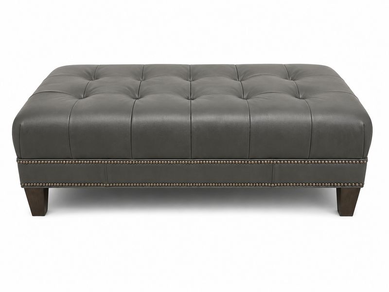 Smith Brothers 2000 Series Large Leather Ottoman