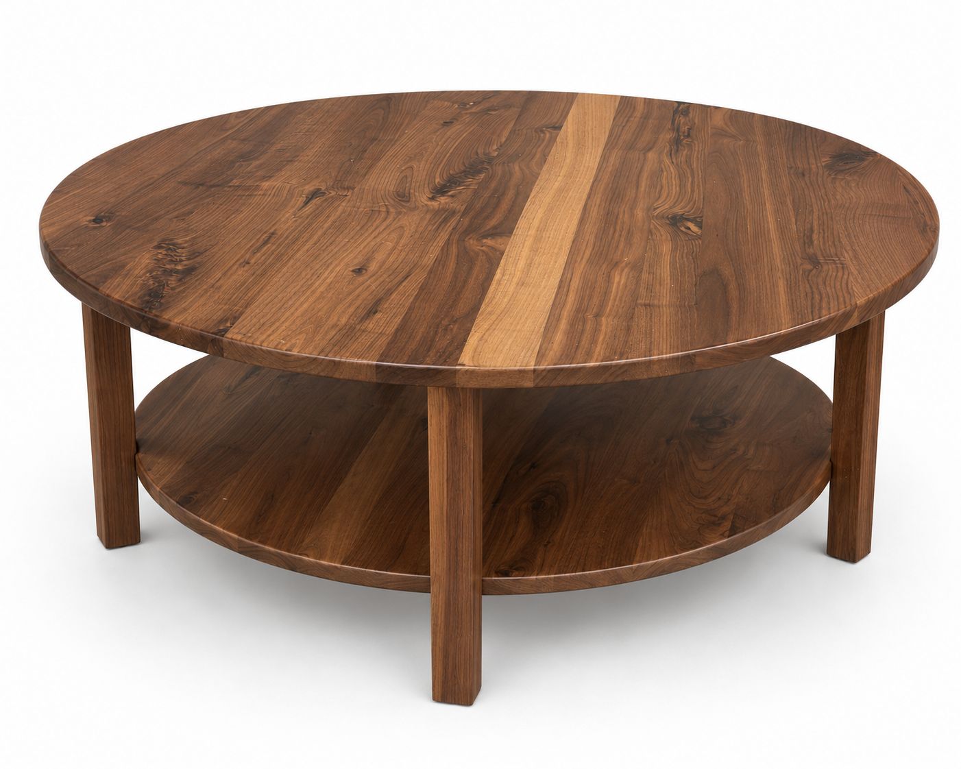 Weaver Clayton-Rustic Walnut Round Coffee Table Weaver Clayton-Rustic Walnut Round Coffee Table