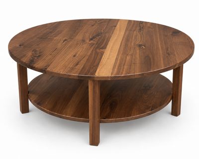 Weaver Clayton-Rustic Walnut Round Coffee Table Weaver Clayton-Rustic Walnut Round Coffee Table
