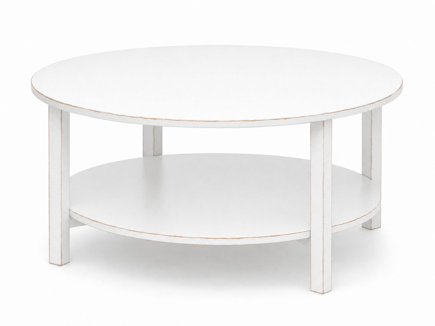 Weaver Clayton-White Paint Round Coffee Table Weaver Clayton-White Paint Round Coffee Table