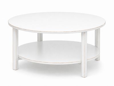 Weaver Clayton-White Paint Round Coffee Table