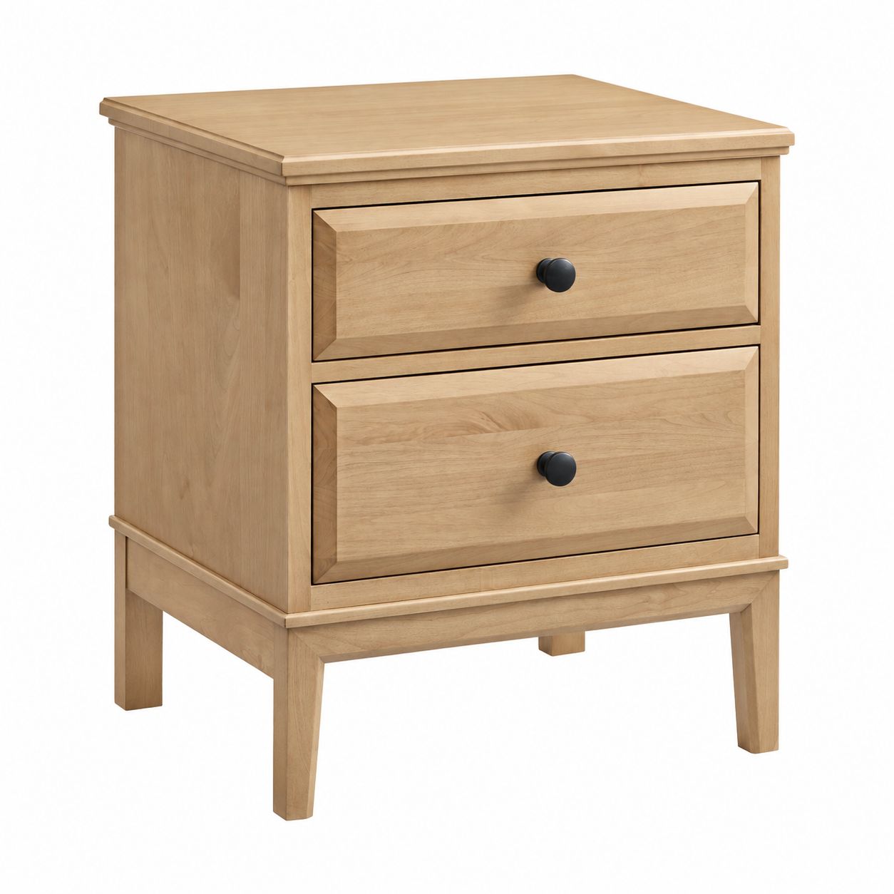 Whittier Virginia 2 Drawer Wide Nightstand Latte