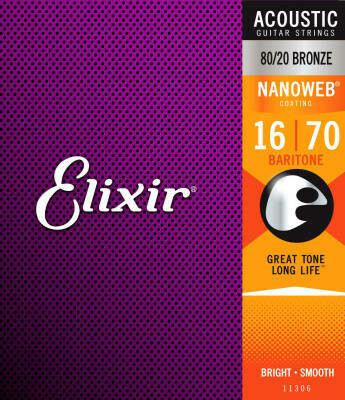 Elixir Nanoweb Acoustic Strings - 80/20 Bronze - X-Lite 10.47