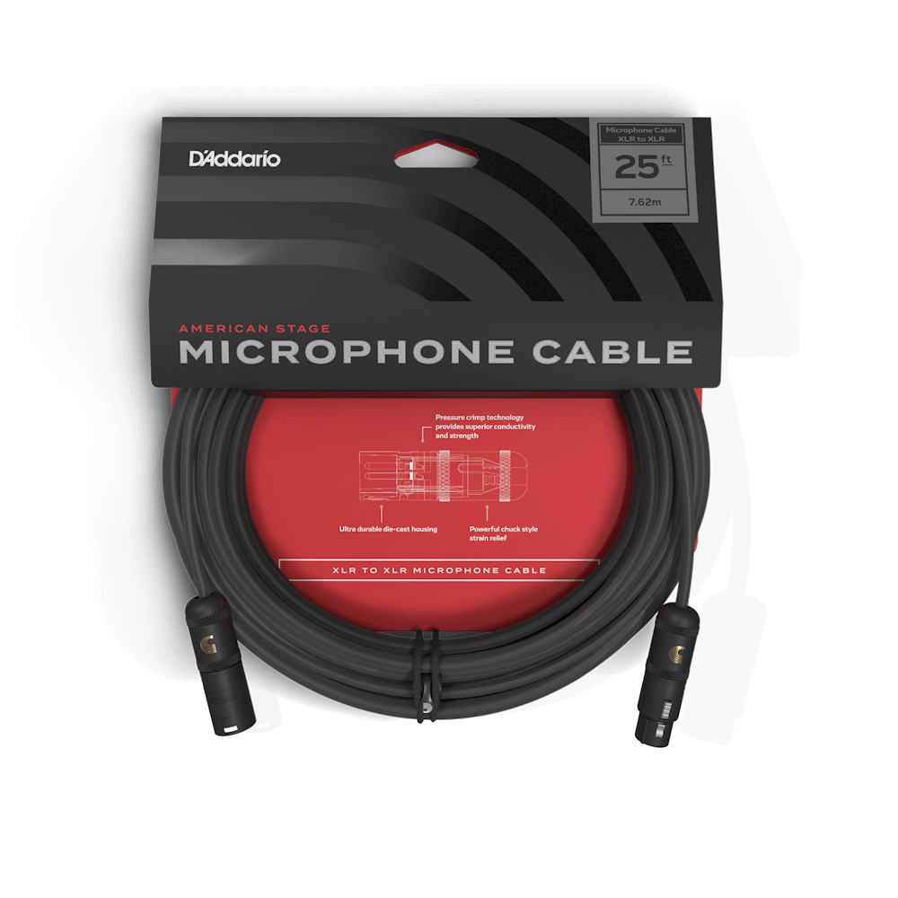 D'Addario Microphone Cable - American Stage 25"
