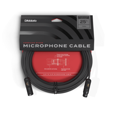 D'Addario Microphone Cable - American Stage 25"