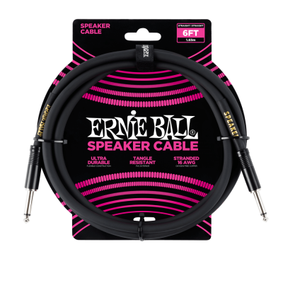 Ernie Ball Speaker Cable 6ft - Black