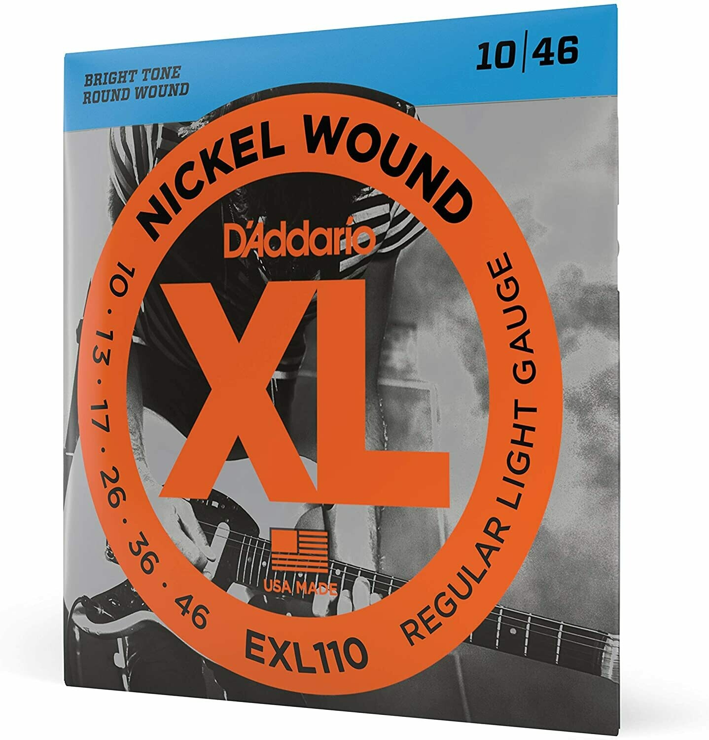 D'ADDARIO EXL110 Xl Nickel Wound Regular Light Gauge Electric Guitar Strings 10-46
