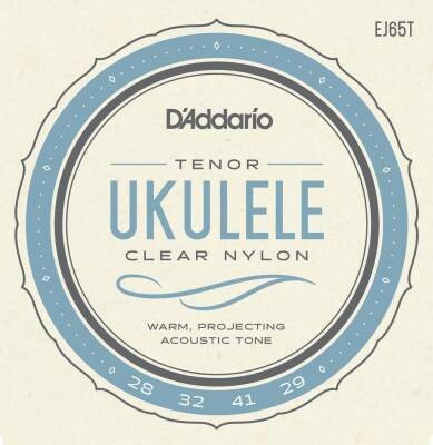 D'Addario Tenor Ukulele Strings - Clear Nylon - EJ65T