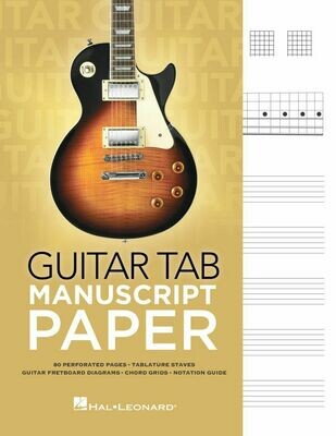 Hal Leonard Guitar Tab Manuscript Paper - 80 page