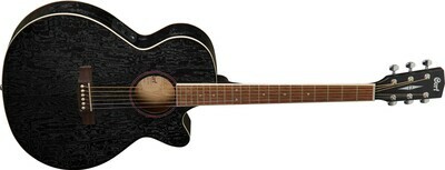 Cort SFX Series Ash Burl Acoustic Guitar, Open Pore Black