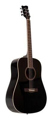 Jay Turser Dreadnought Acoustic Guitar - Full Size, Black - JTA524D-BK