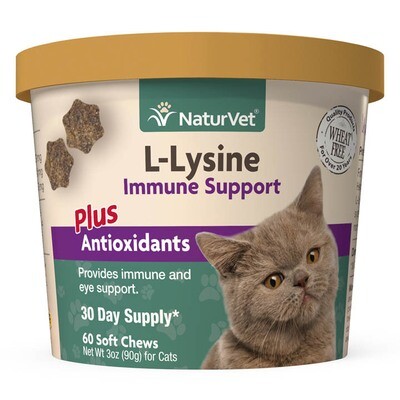 NaturVet L-Lysine Immune Support Cat 60ct