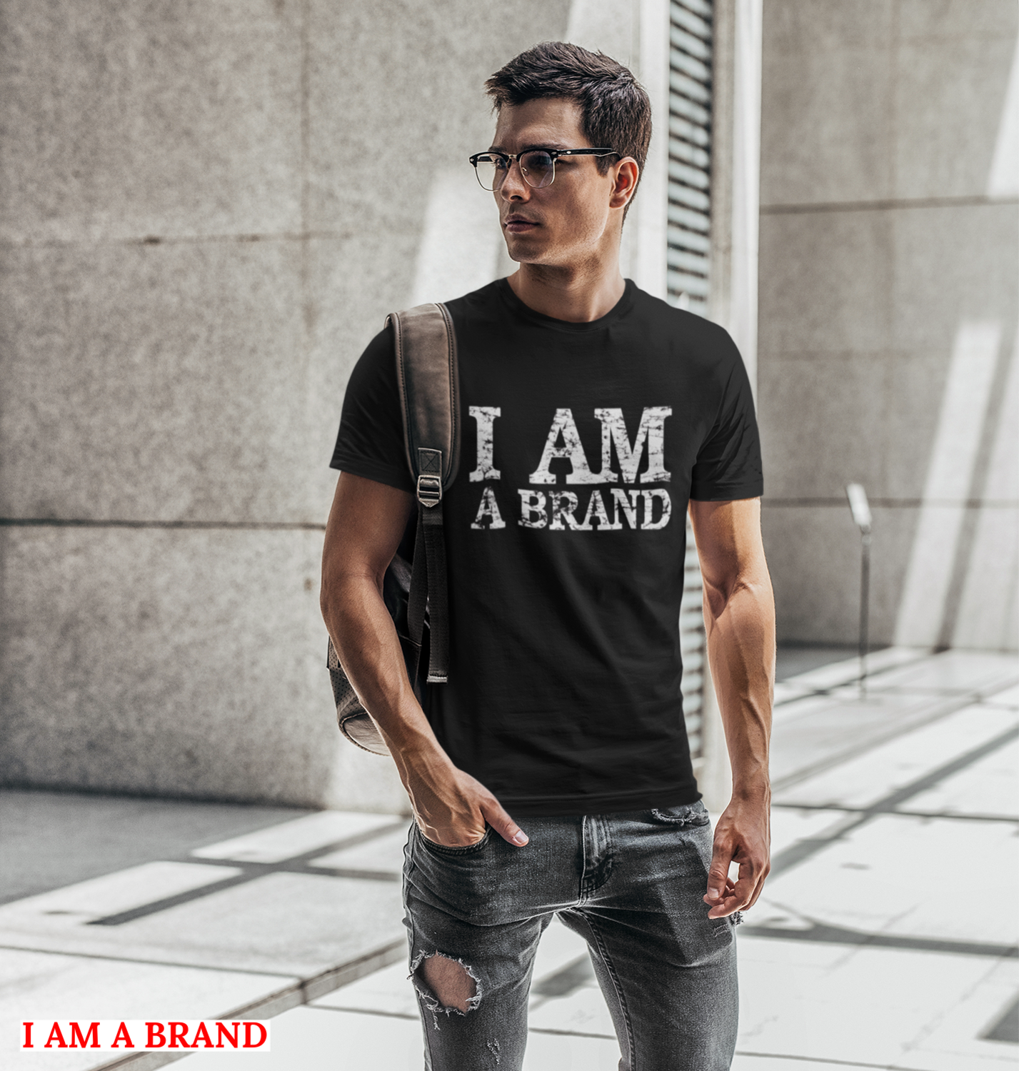 &quot;I AM A BRAND&quot; Distressed_Men&#39;s