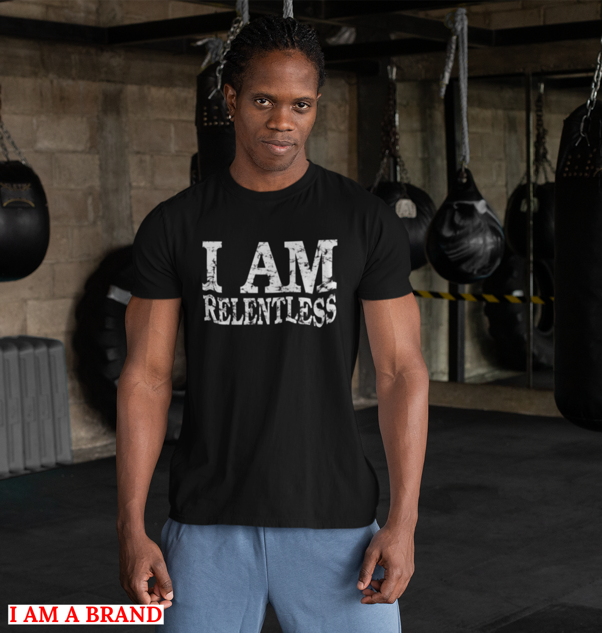 &quot;I AM RELENTLESS&quot; distressed Men&#39;s