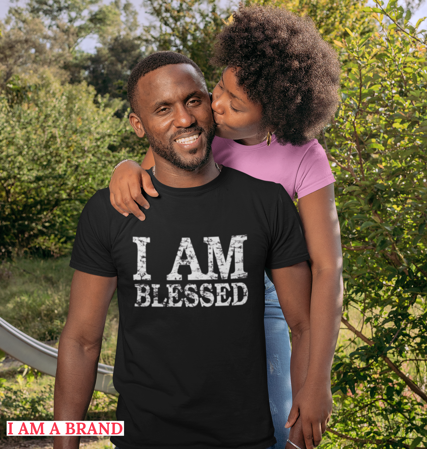 &quot;I AM BLESSED&quot; distressed Men&#39;s