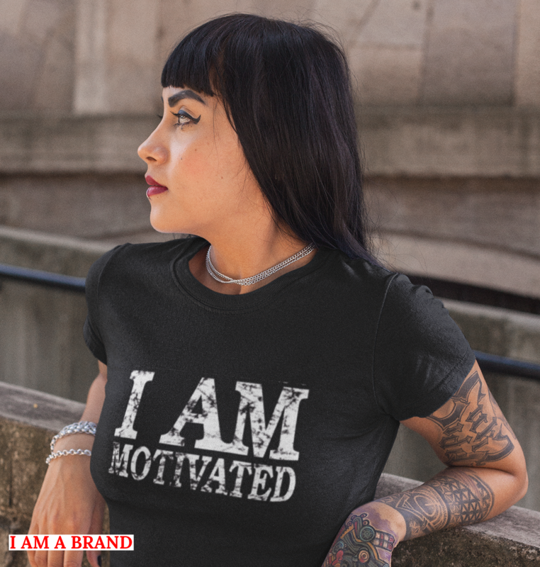 &quot;I AM MOTIVATED&quot; distressed Ladies Tee