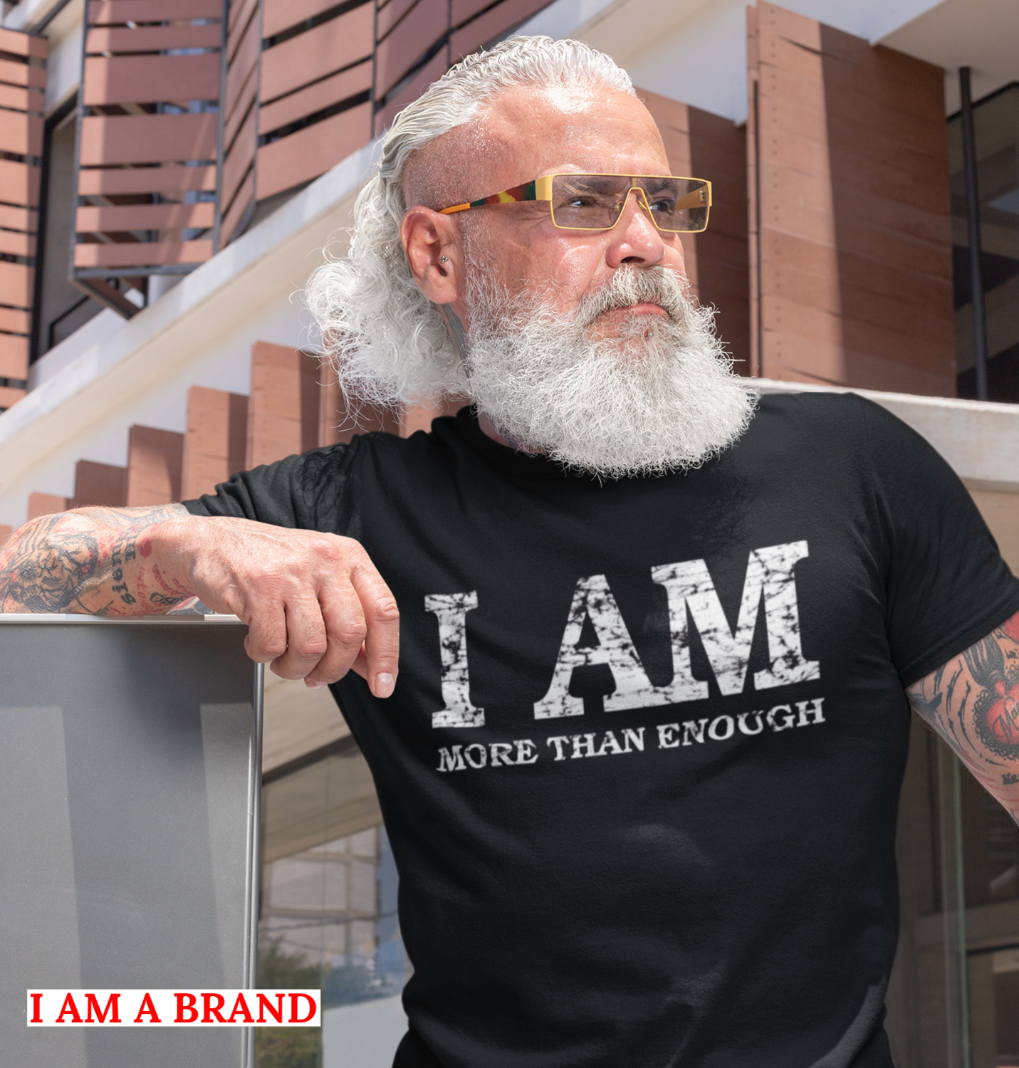 &quot;I AM MORE THAN ENOUGH&quot; distressed Men&#39;s