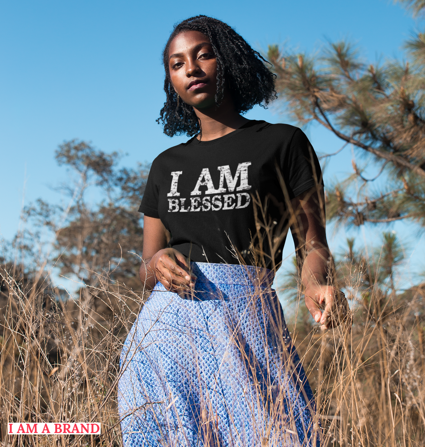 &quot;I AM BLESSED&quot; distressed Ladies Tee