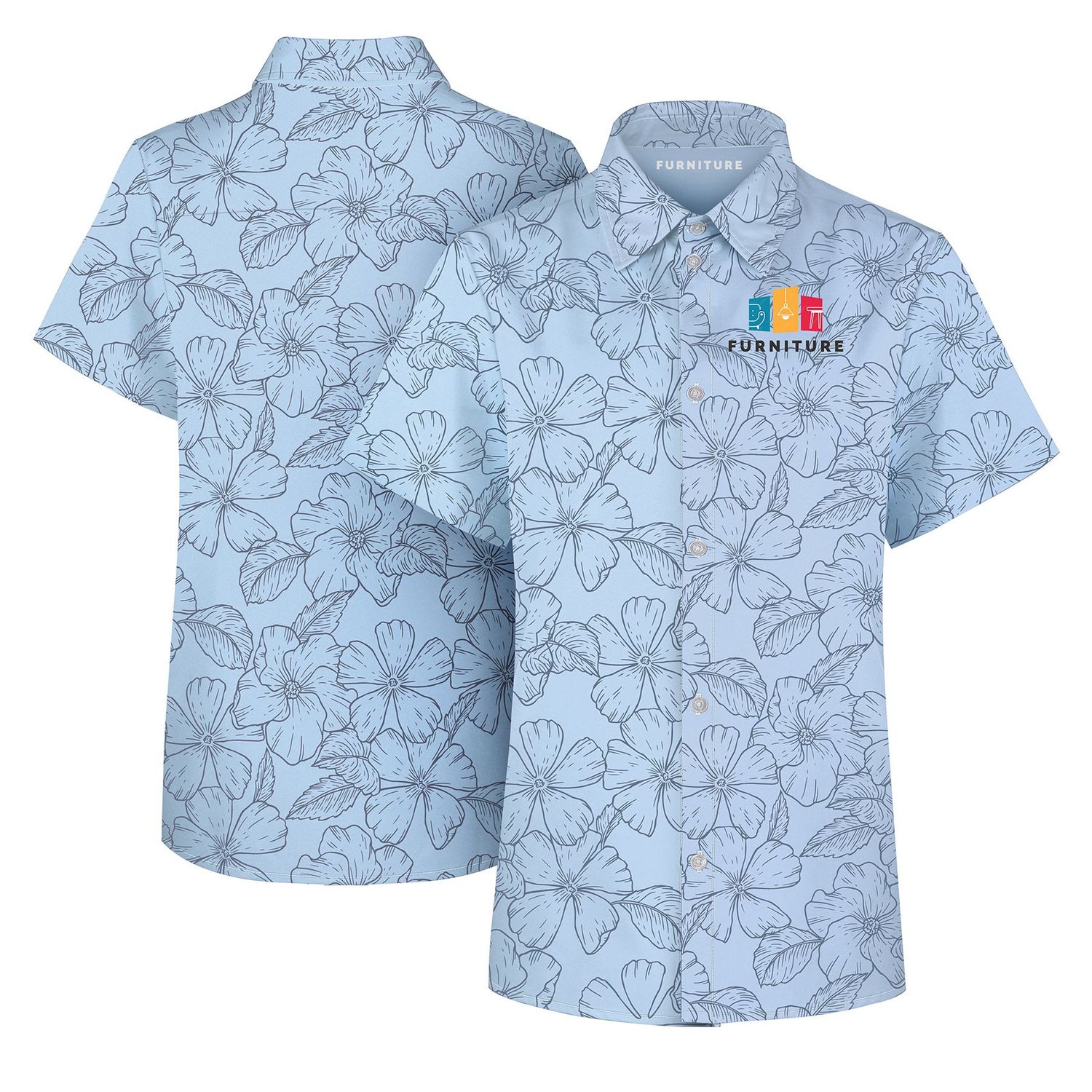 :   Women's Custom Dye Sublimation Sun-Guard Performance Hawaiian Shirt