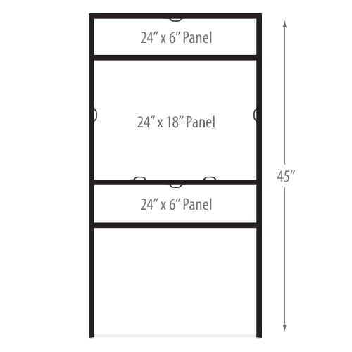 :       H-Frame Double Rider Sign Holders Slide-In  24" x 18"