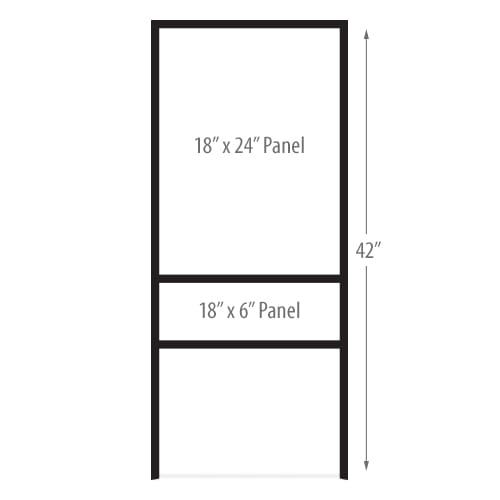 :      H-Frame Single Rider Sign Holders Slide-In 18" x 24"