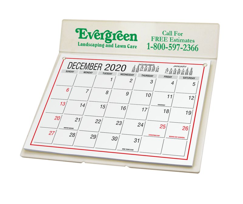 : Desk Calendar with Mailing Envelope