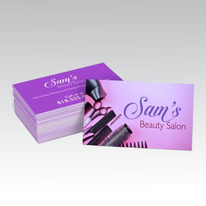 :                                                     Silk Laminated Business Cards