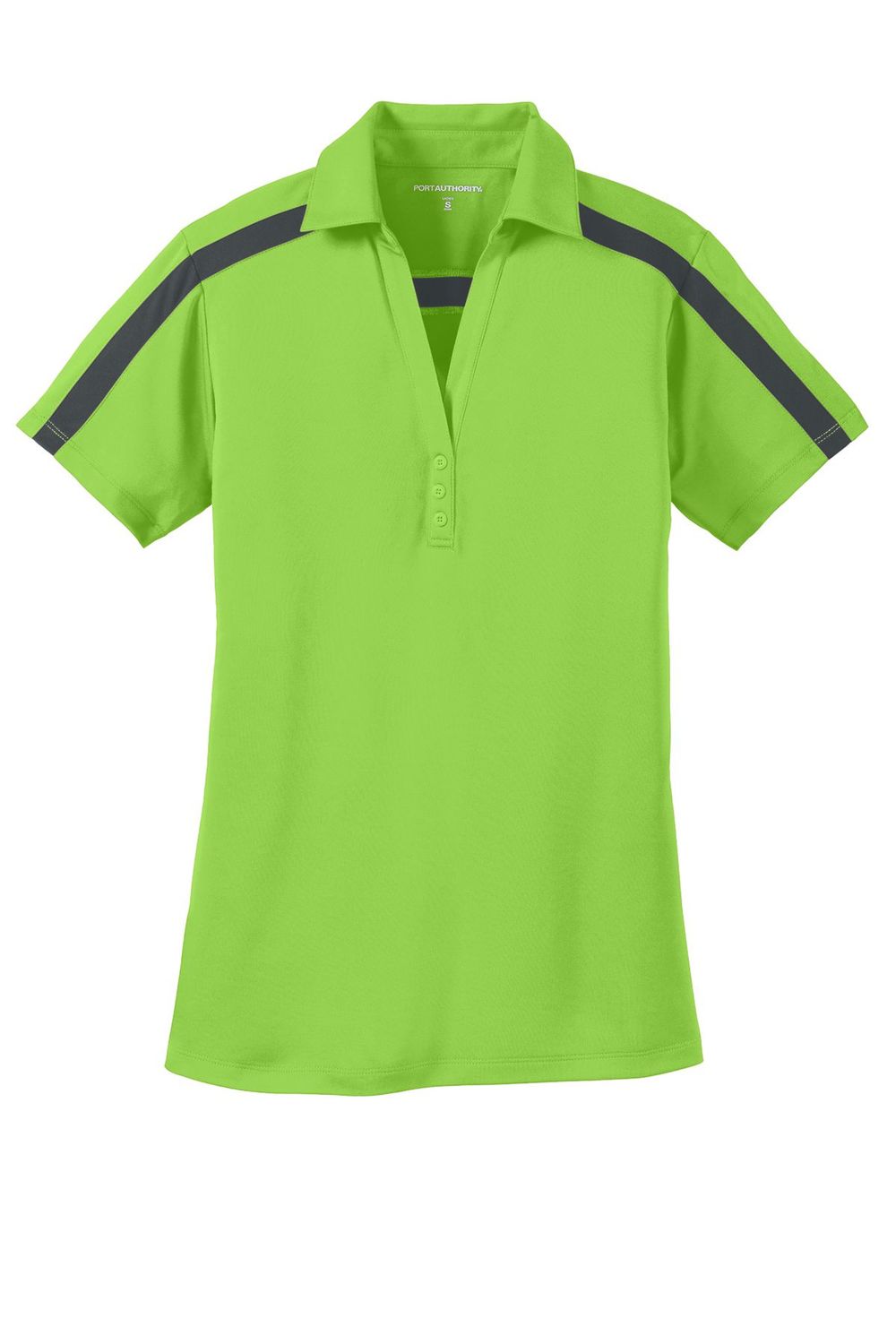 Port Authority Women's Silk Touch Performance Colorblock Stripe Polo Embroidered Port Authority Women's Silk Touch Performance Colorblock Stripe Polo Embroidered