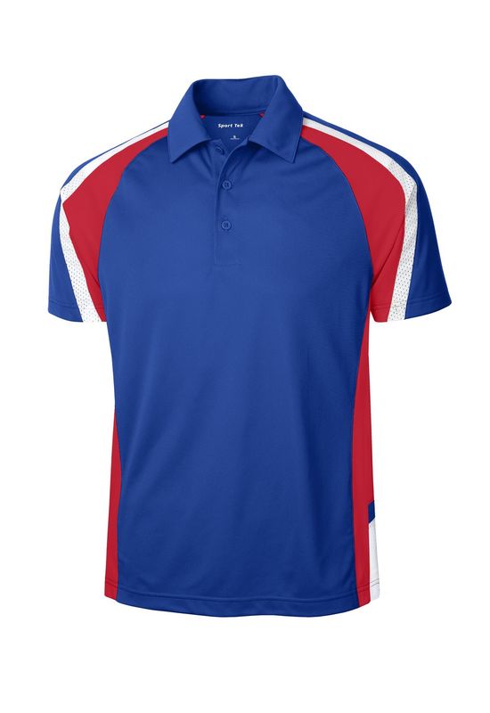 Sport-Tek Men's Tricolor Micropique Sport-Wick® Polo Polo  Embroidered