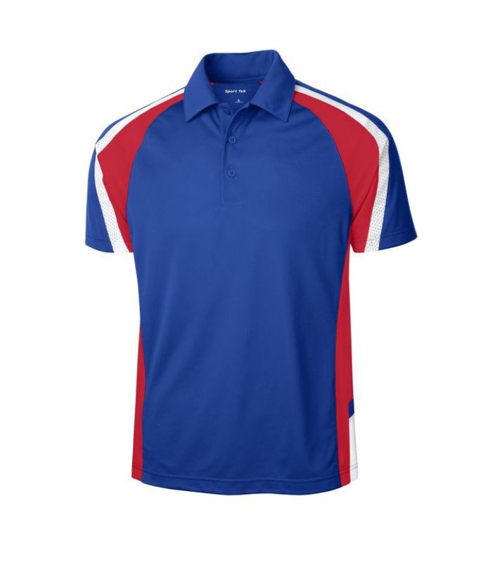 Sport-Tek Men's Tricolor Micropique Sport-Wick® Polo Polo Embroidered Sport-Tek Men's Tricolor Micropique Sport-Wick® Polo Polo Embroidered