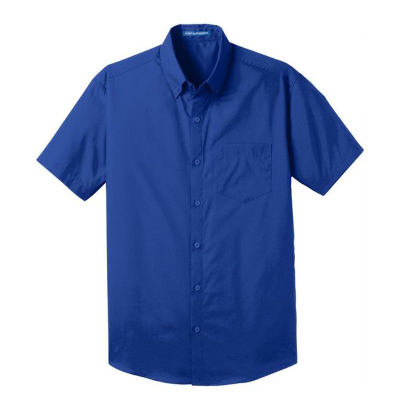 Port Authority® Men's Short Sleeve Carefree Poplin Shirt Embroidered