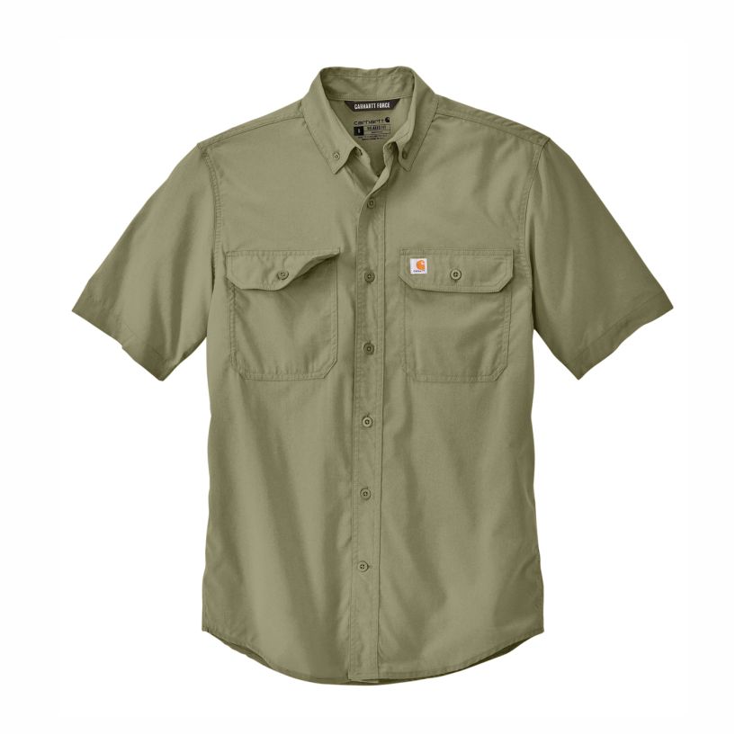 Carhartt Force® Solid Short Sleeve Shirt Embroidered Carhartt Force® Solid Short Sleeve Shirt Embroidered