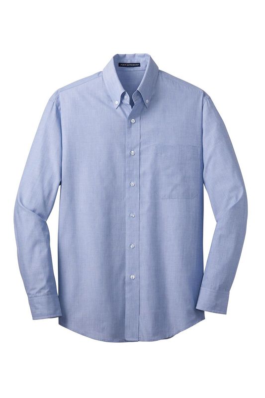 Port Authority® Men's Crosshatch Easy Care Shirt Embroidered