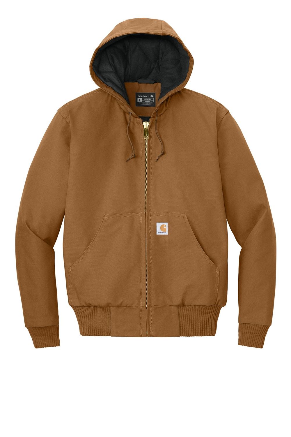 Carhartt® Quilted-Flannel-Lined Duck Active Jacket Embroidered