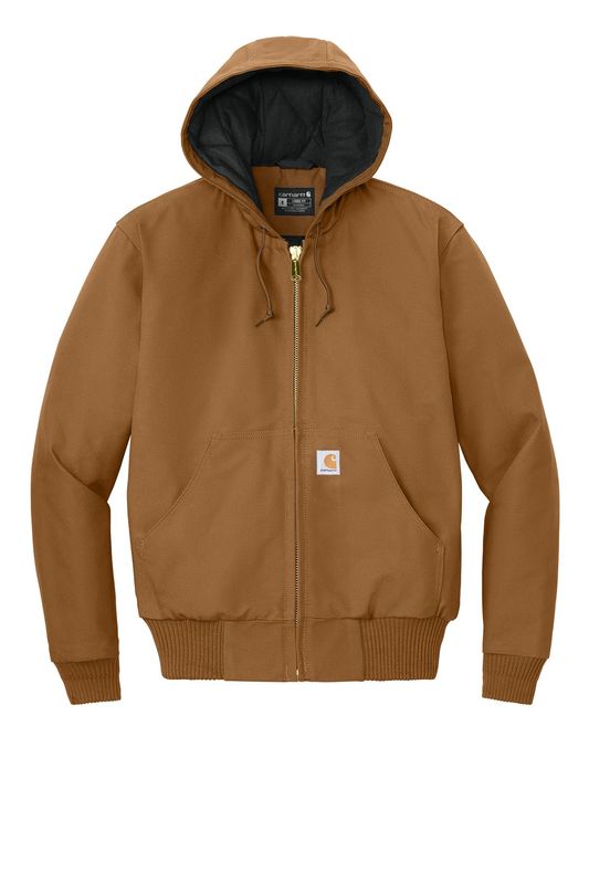 Carhartt® Quilted-Flannel-Lined Duck Active Jacket Embroidered
