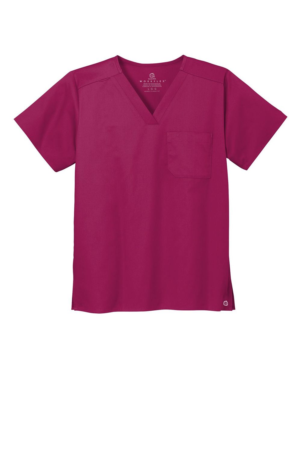 - Wink® Unisex WorkFlex Chest Pocket V-Neck Top Embroidered - Wink® Unisex WorkFlex Chest Pocket V-Neck Top Embroidered